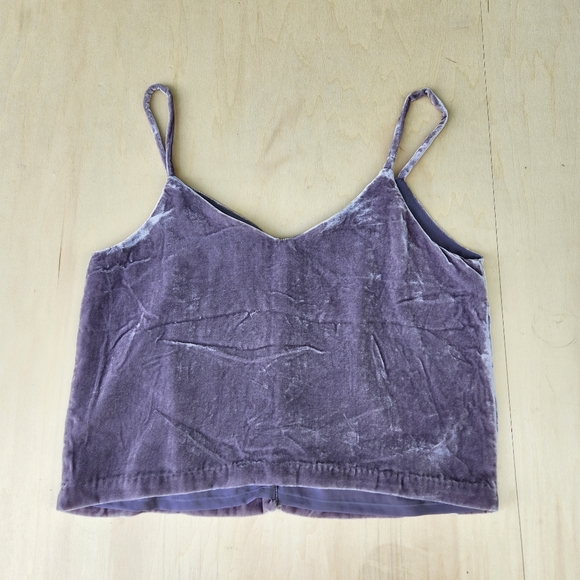 NWT Madewell Velvet Button-Down Cami Top - Lilac Purple - Size 14 - Picture 14 of 14